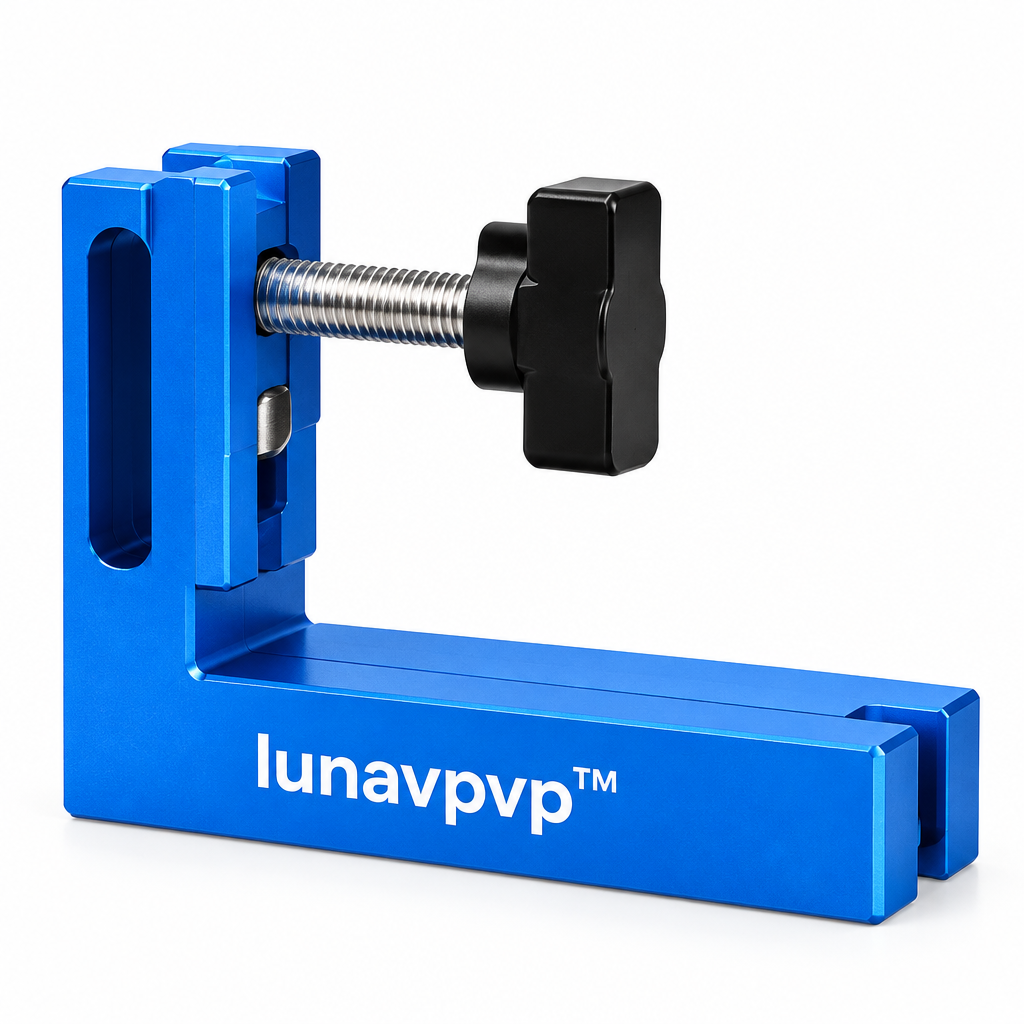 lunavpvp™ 90-Degree Aluminum Clamping Square Kit, 5-1/2-Inch Positioning Squares with Threaded Clamps, 4-Pack