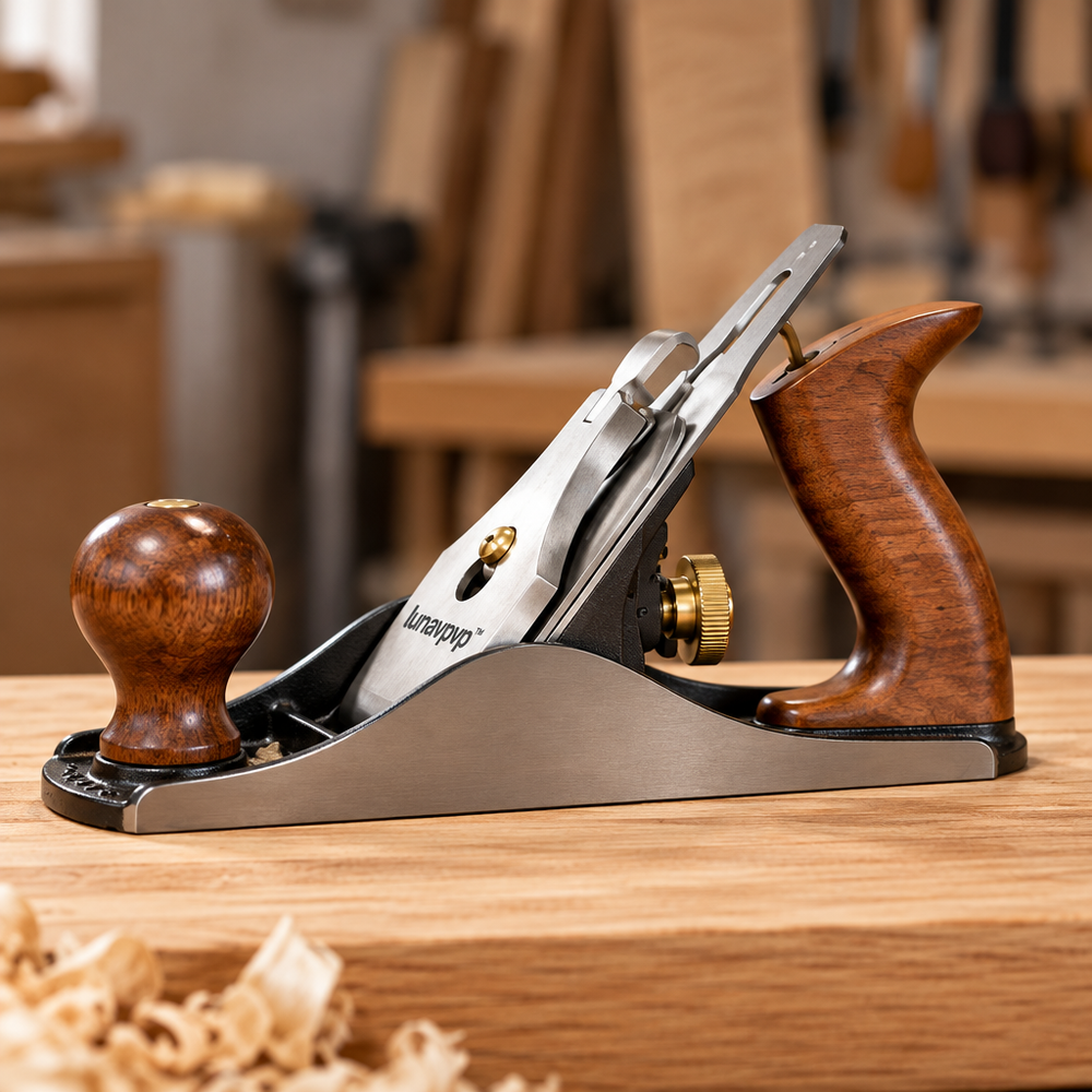 lunavpvp™ No. 4 Smoothing Bench Plane, 9-3/4-Inch Cast-Iron Woodworking Hand Plane with 2-Inch Blade