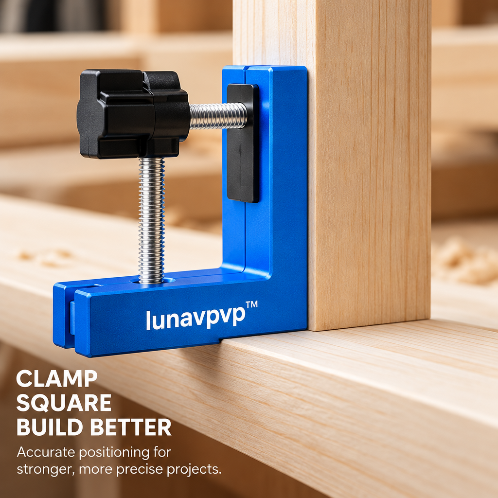 lunavpvp™ 90-Degree Aluminum Clamping Square Kit, 5-1/2-Inch Positioning Squares with Threaded Clamps, 4-Pack