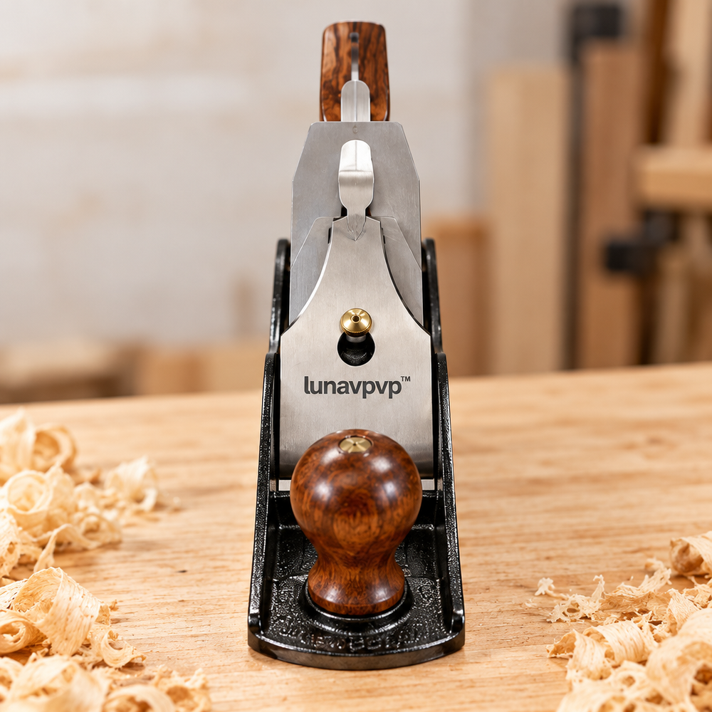 lunavpvp™ No. 4 Smoothing Bench Plane, 9-3/4-Inch Cast-Iron Woodworking Hand Plane with 2-Inch Blade