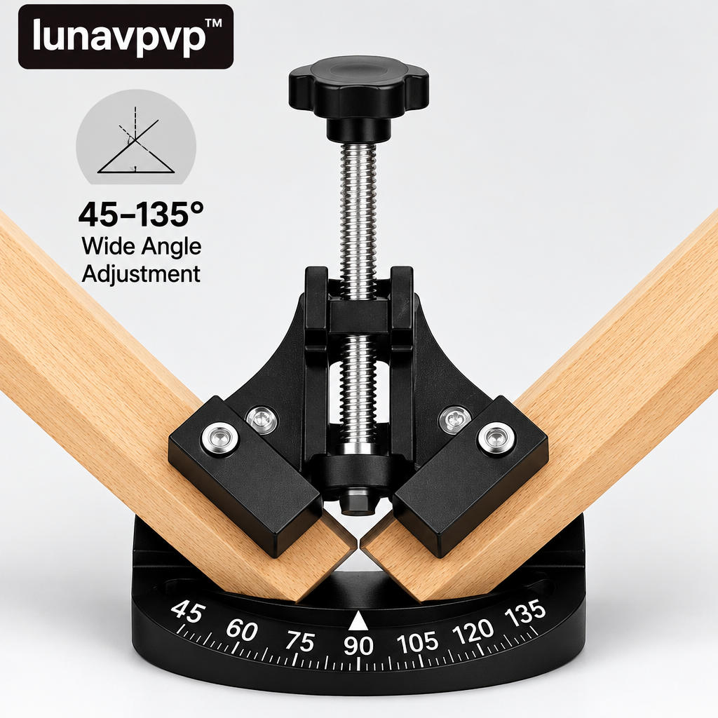 lunavpvp™ Adjustable Angle Positioning Clamp, 45–135 Degree Woodworking Assembly Jig for Frames and Angled Joints